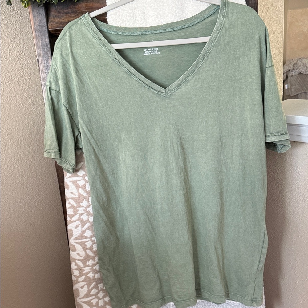 aerie Green V-Neck T-Shirt